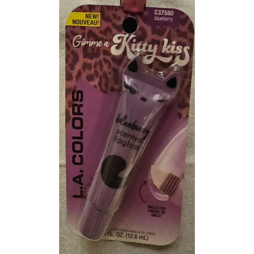 L.A. Colors Gimme A Kitty Kiss Blueberry Scented Lipgloss NWT NEW